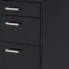 Homezia 18" Black Standard Accent Cabinet With Three Drawers