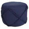Homezia 18" Blue 100% Cotton Ottoman