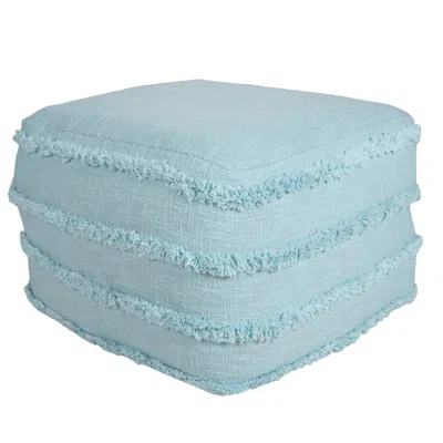 Homezia 18" Blue 100% Cotton Ottoman