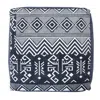 Homezia 18" Blue 100% Cotton Ottoman