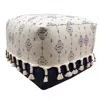 Homezia 18" Blue 100% Cotton Ottoman
