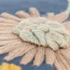 Homezia 18" Blue And Pink Thanksgiving Cotton Pillow With Embroidery Edges