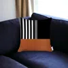 Homezia 18" Brown And Black Throw Pillow Cover