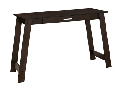 Homezia 18" Brown Computer Desk In Black