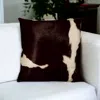 Homezia 18" Chocolate Cowhide Throw Pillow