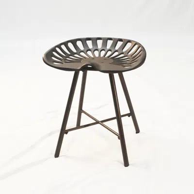 Homezia 18" Copper Iron Backless Bar Chair