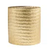 Homezia 18" Gold Manufactured Wood And Solid Wood Round End Table