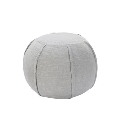 Homezia 18" Gray 100% Cotton Ottoman