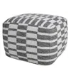 Homezia 18" Gray 100% Cotton Ottoman