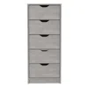 Homezia 18" Gray Five Drawer Standard Chest