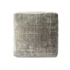 Homezia 18" Gray Polyester Blend Ottoman