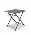 Homezia 18" Gray Stainless Steel End Table
