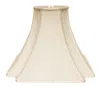 Homezia 18" Ivory Slanted Notch Square Shantung Lampshade