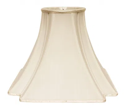 Homezia 18" Ivory Slanted Notch Square Shantung Lampshade