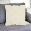 Homezia 18" Ivory Textured Diamonds Throw Pillow