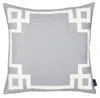Homezia 18" Light Grey And White Geometric Decorative Throw Pillow Cover