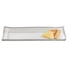 Homezia 18 Mouth Blown Rectangular Edge Silver Serving Platter Or Tray In Multi