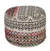 Homezia 18" Multicolored Cotton Blend Ottoman