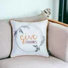 Homezia 18" Orange And White Throw Pillow Cover