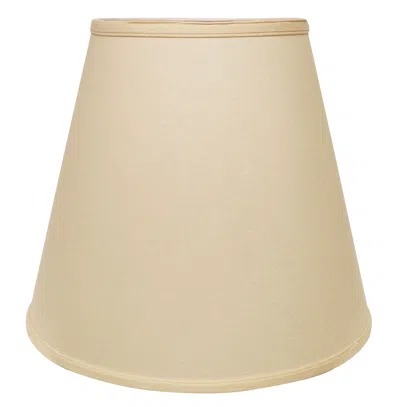 Homezia 18" Parchment Biege Empire Linen Lampshade In Blue
