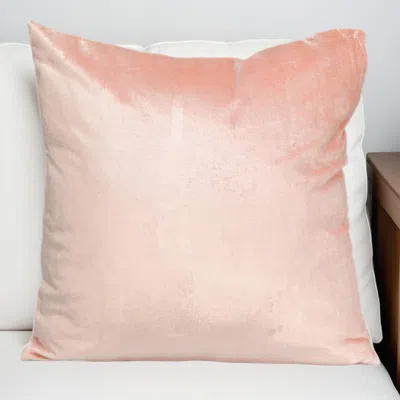 Homezia 18" Pink Cotton Blend Throw Pillow