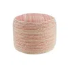 Homezia 18" Pink Polyester Ottoman