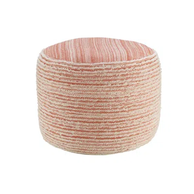 Homezia 18" Pink Polyester Ottoman