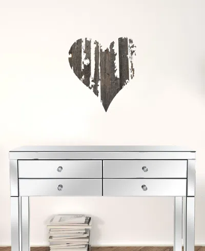 Homezia 18" Rustic Farmhouse Gray Wooden Heart
