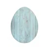Homezia 18" Rustic Farmhouse Turquoise Wooden Large Egg