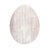 Homezia 18" Rustic Farmhouse White Wash Wood Large Egg