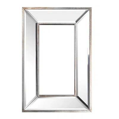 Homezia 18" Silver Framed Accent Mirror