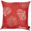 Homezia 18" Square Red Coral Reef Decorative Throw Pillow Cover