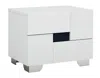 Homezia 18" Superb White High Gloss Nightstand