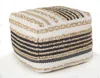 Homezia 18" Tan Jute Ottoman