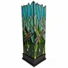 Homezia 18" Tiffany Style Dragonfly Dark Brown Base Table Lamp