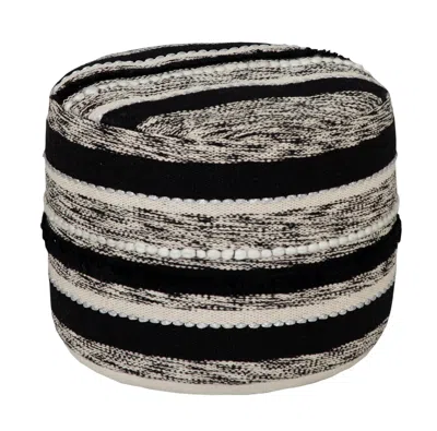 Homezia 18" White 100% Cotton Ottoman