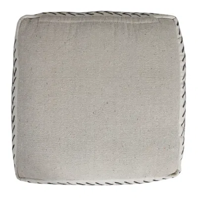 Homezia 18" White 100% Cotton Ottoman