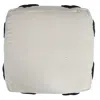 Homezia 18" White 100% Cotton Ottoman