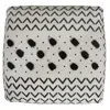 Homezia 18" White 100% Cotton Ottoman
