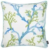 Homezia 18" White Blue And Green Coral Decorative Throw Pillow Cover