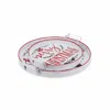 Homezia 18" White Round Metal Christmas Handmade Tray With Handles In Multi