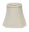 Homezia 18" White Slanted Square Bell Monay Shantung Lampshade