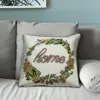 Homezia 18 X 18 Beige Zippered 100% Cotton Throw Pillow