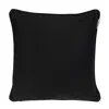 Homezia 18" X 18" Black 100% Cotton Geometric Zippered Pillow