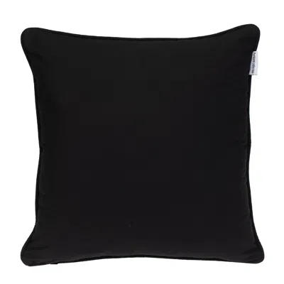 Homezia 18" X 18" Black 100% Cotton Geometric Zippered Pillow