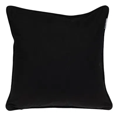 Homezia 18" X 18" Black 100% Cotton Geometric Zippered Pillow