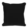 Homezia 18" X 18" Black 100% Cotton Geometric Zippered Pillow