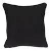 Homezia 18" X 18" Black 100% Cotton Geometric Zippered Pillow