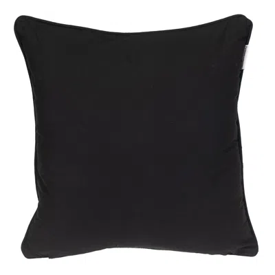 Homezia 18" X 18" Black 100% Cotton Geometric Zippered Pillow