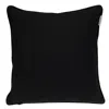 Homezia 18" X 18" Black 100% Cotton Interlocking Zippered Pillow